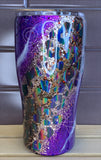 Purple passion leopard print milky way tumbler