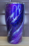 Purple passion leopard print milky way tumbler